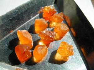 Spessartite Mandarin Garnet Crystal Facet Rough